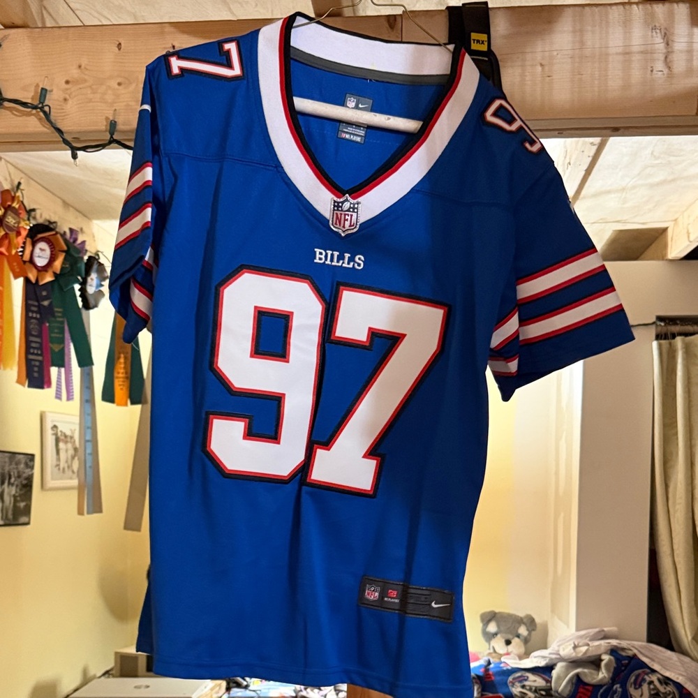 Women’s Nike Buffalo Bills Bosa  Jersey with Red and White Details